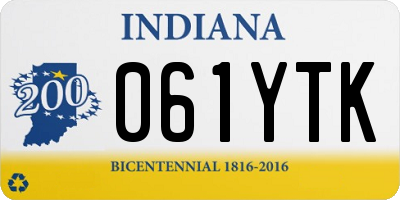 IN license plate 061YTK