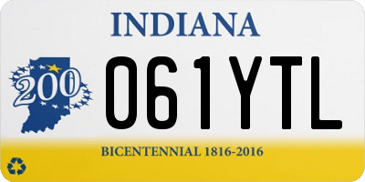 IN license plate 061YTL
