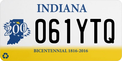 IN license plate 061YTQ