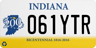 IN license plate 061YTR
