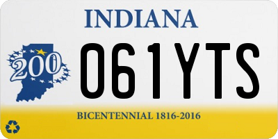IN license plate 061YTS