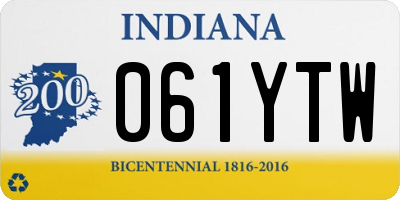 IN license plate 061YTW