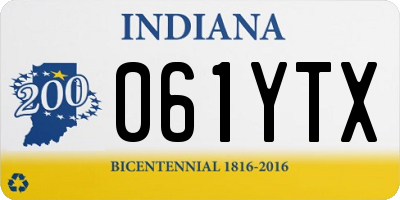 IN license plate 061YTX