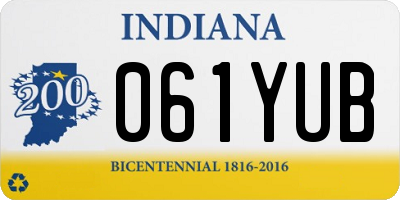 IN license plate 061YUB