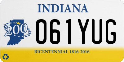 IN license plate 061YUG