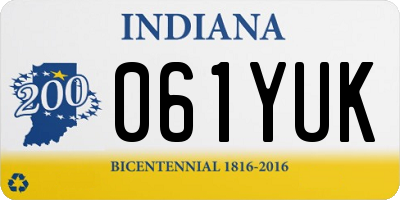 IN license plate 061YUK