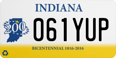 IN license plate 061YUP