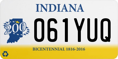 IN license plate 061YUQ