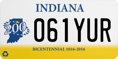 IN license plate 061YUR
