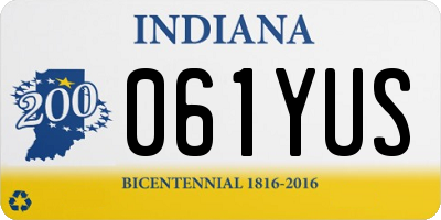 IN license plate 061YUS