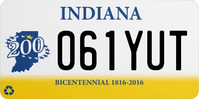 IN license plate 061YUT
