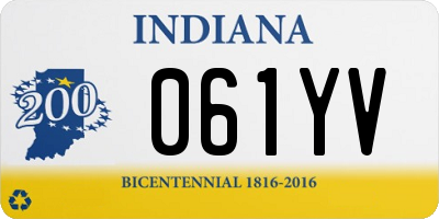 IN license plate 061YV