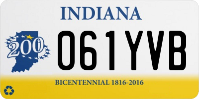 IN license plate 061YVB