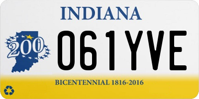IN license plate 061YVE