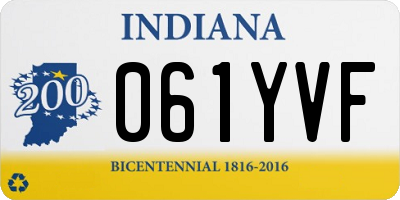 IN license plate 061YVF