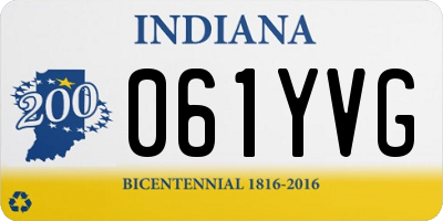 IN license plate 061YVG