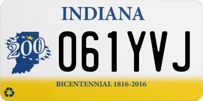 IN license plate 061YVJ