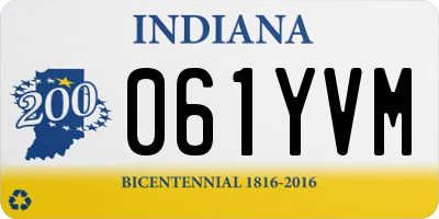 IN license plate 061YVM