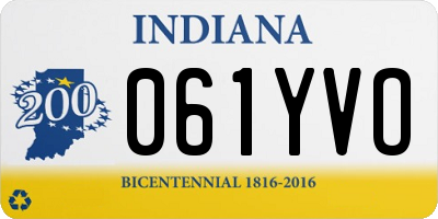 IN license plate 061YVO