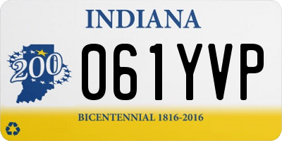 IN license plate 061YVP