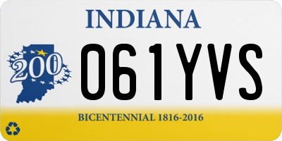 IN license plate 061YVS