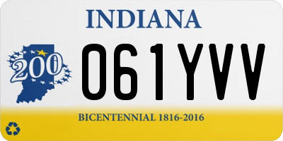 IN license plate 061YVV