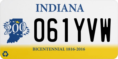 IN license plate 061YVW