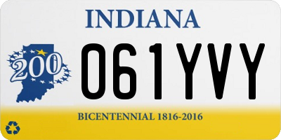 IN license plate 061YVY