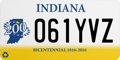 IN license plate 061YVZ