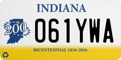 IN license plate 061YWA
