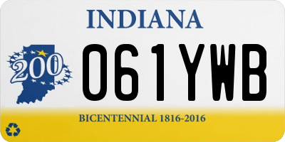 IN license plate 061YWB