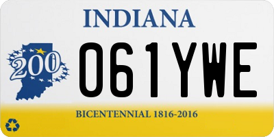 IN license plate 061YWE
