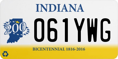IN license plate 061YWG