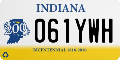 IN license plate 061YWH