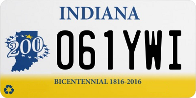 IN license plate 061YWI