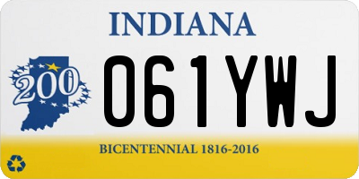 IN license plate 061YWJ