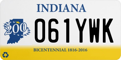 IN license plate 061YWK