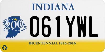 IN license plate 061YWL