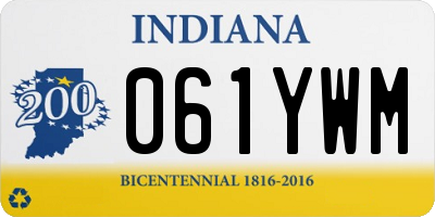 IN license plate 061YWM