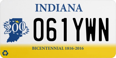 IN license plate 061YWN