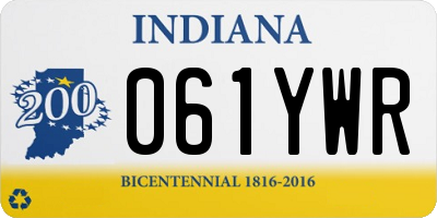 IN license plate 061YWR