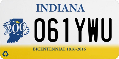 IN license plate 061YWU