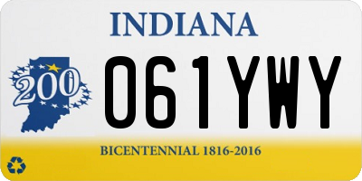 IN license plate 061YWY
