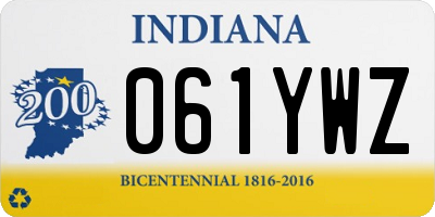 IN license plate 061YWZ