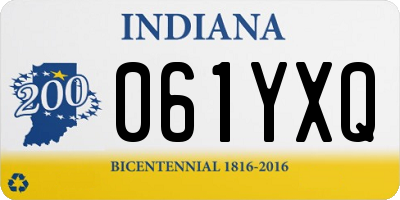IN license plate 061YXQ