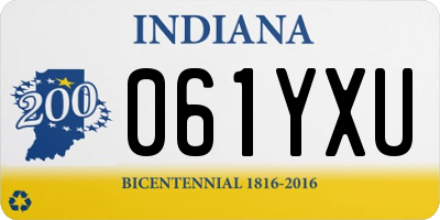 IN license plate 061YXU