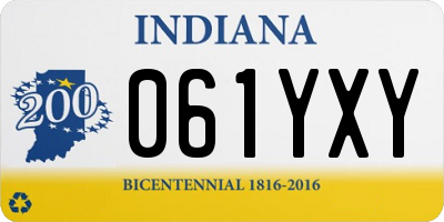 IN license plate 061YXY