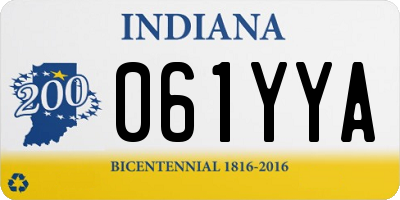 IN license plate 061YYA