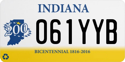 IN license plate 061YYB