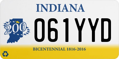 IN license plate 061YYD